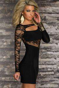 BLACK LACE AND KNITE DRESS
