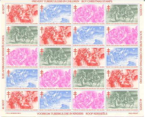 CHRISTMAS STAMPS 1986 FULL SHEET UMM