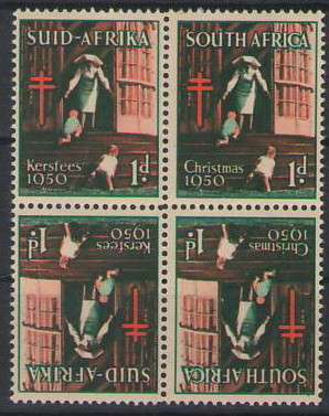 CHRISTMAS STAMPS 1950 UMM TETE BECHE BLOCK OF 4