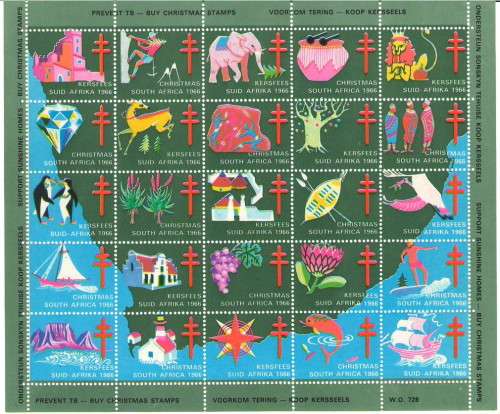 CHRISTMAS STAMPS 1966 FULL SHEET UMM