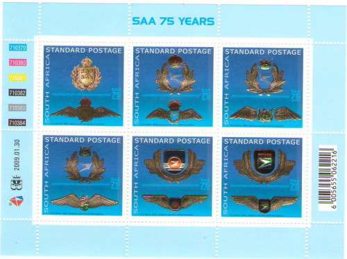 1929 SAA 75 YRS MINIATURE SHEET UMM