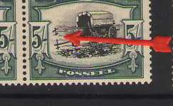 SACC62 5/- PICTORIAL WITH FLAW AND VARIETY LMM