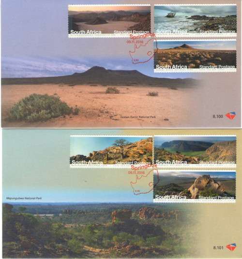 8.100 and 8.101 NATIONAL PARKS  8TH SERIES FDC AS ISSUED