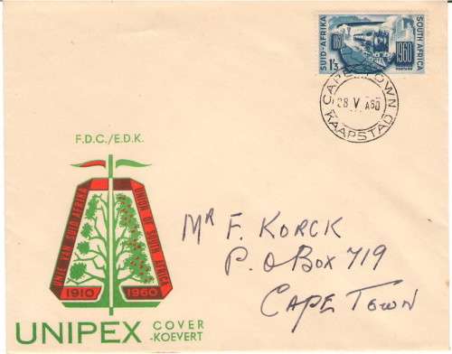 UNION FDC UNIPEX RAILWAY CENTENARY