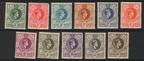 SWAZILAND 1938 KGV1 FULL SET UMM