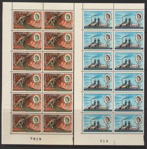 RHODESIA AND NYASALAND COMMONWEALTH MINING CONTROL BLOCKS OF 12 UMM