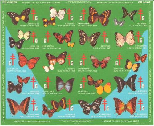 CHRISTMAS STAMPS 1969 FULL SHEET UMM