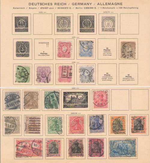 GERMAN EMPIRE PAGES FROM AN OLD ALBUM