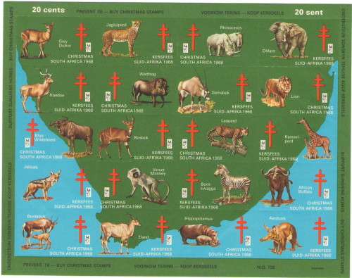 CHRISTMAS STAMPS 1968 FULL SHEET MM