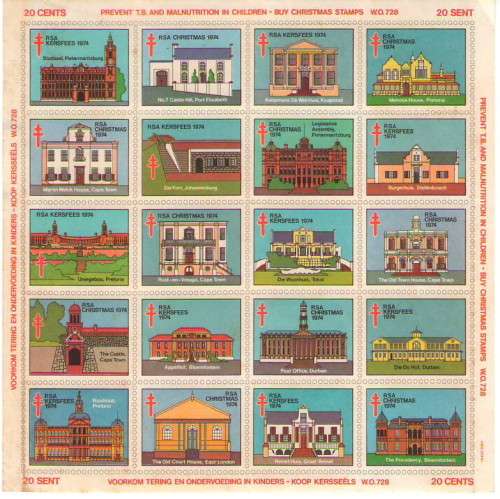 CHRISTMAS STAMPS 1974 FULL SHEET