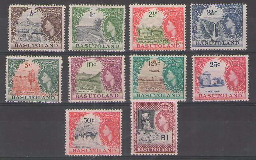 BASUTOLAND 1961 - 1963 DECIMAL DEF SET COMPLETE UMM
