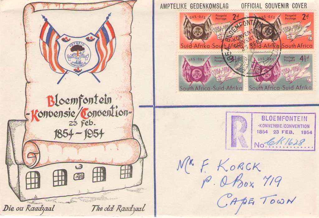 FDC UNION BLOEMFONTEIN CONVENTION IN GOOD CONDITION