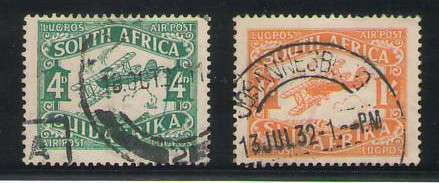 1927 AIRMAIL PAIR USED