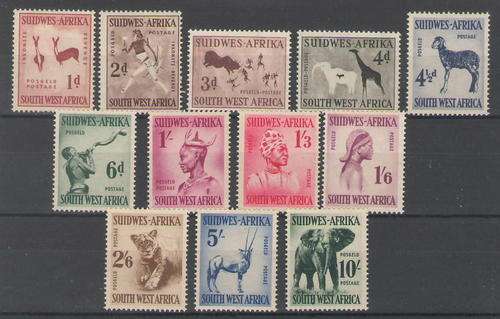 SWA SACC 182-193 1954 DEFINITIVES UMM/LMM