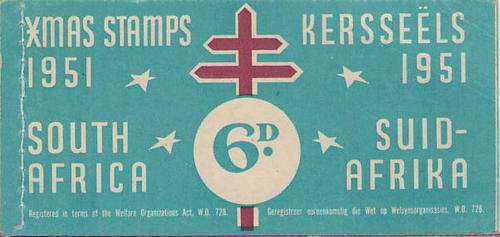 1951 6d CHRISTMAS BOOKLET COMPLETE STITCHED NO VALUE ON STAMPS