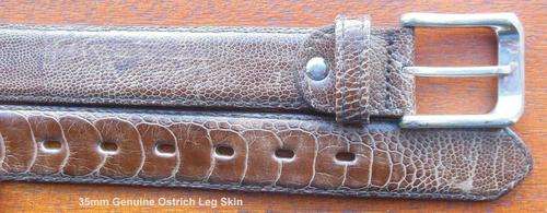 Ostrich Shin Genuine Leather Belt