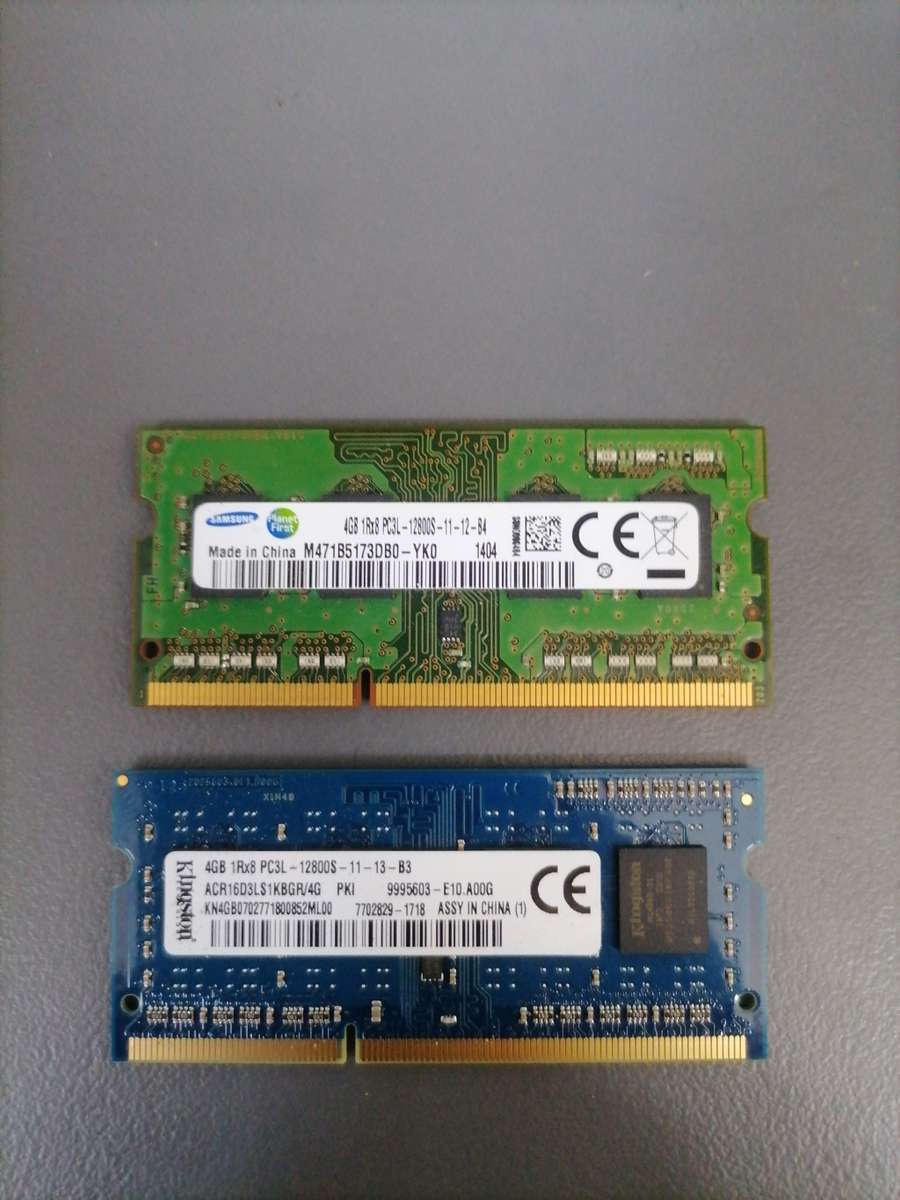 2X  4GB DDR3L RAM modules on auction.