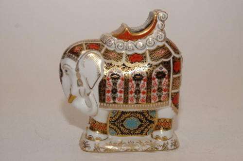 Pristine Royal Crown Derby ELEPHANT 21cm tall, sig and stopper REDUCED