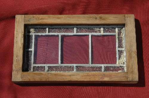 Old leadlight fanlight 300mm x 530mm.  Needs some TLC.