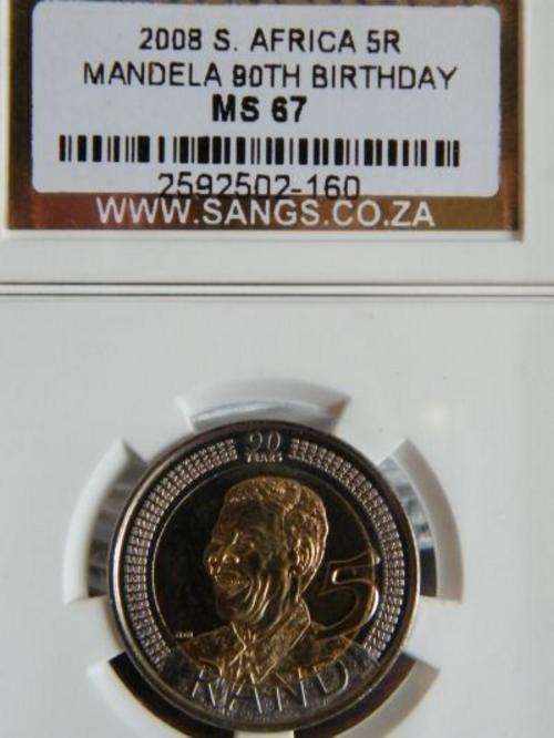 6 x Higly Graded 2008 Mandela MS67