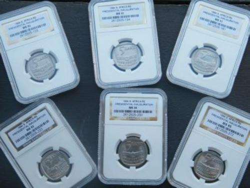 6 Coins - 1994 Presidential Inauguration R5 graded SET @@@ R1 start