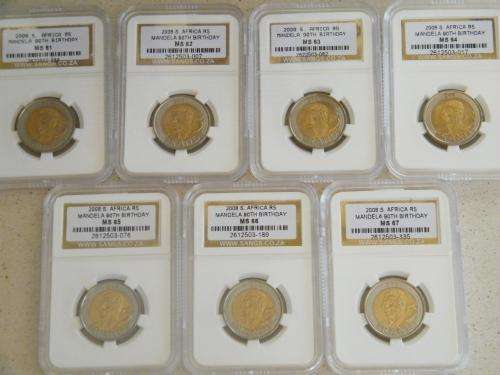 2008 Mandela 90th Birthday R5 SET - MS61-MS67 @@@ R1 start