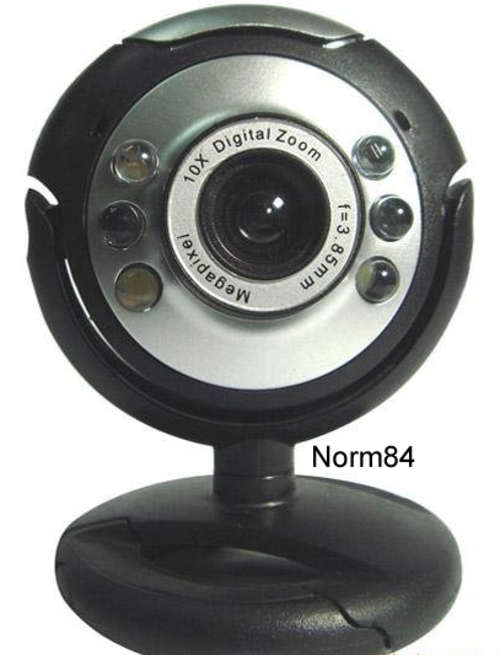 USB WebCam with 6 LED Webcam + Mic
