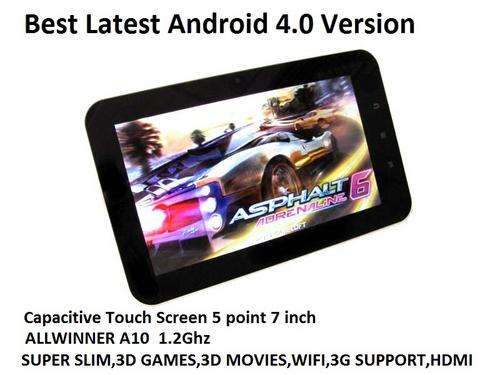 Best Latest Android 4.0 Version Capacitive Touch Screen 5 point 7 inch, ALLWINNER A10  1.2Ghz  M701F