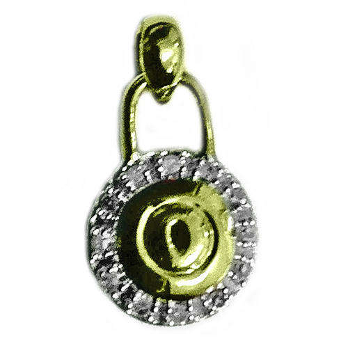 100% REAL, SOLID 10KT YELLOW GOLD NATURAL DIAMONDS PENDANT