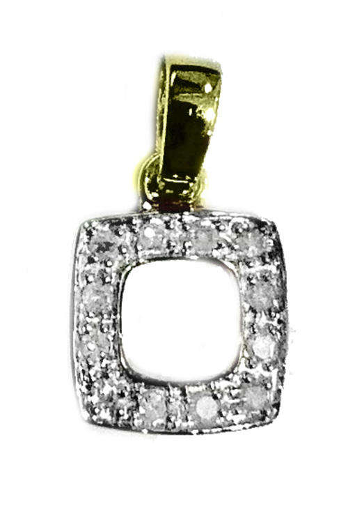 100% REAL, SOLID 10KT YELLOW GOLD NATURAL DIAMONDS PENDANT
