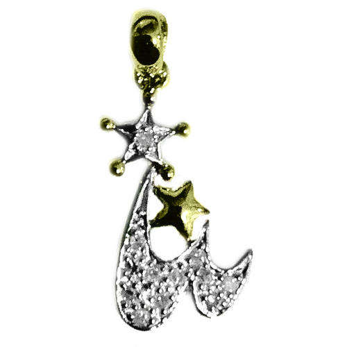 100% REAL, SOLID 9KT YELLOW GOLD NATURAL DIAMONDS PENDANT