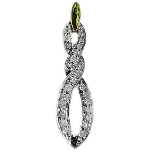 100% REAL, SOLID 10KT YELLOW GOLD NATURAL DIAMONDS PENDANT