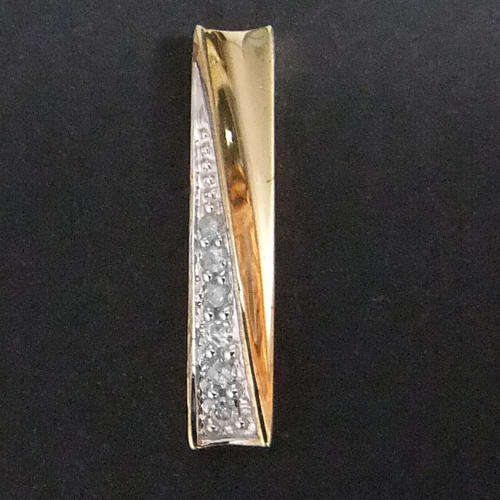 100% REAL, SOLID 9KT YELLOW GOLD NATURAL DIAMONDS PENDANT