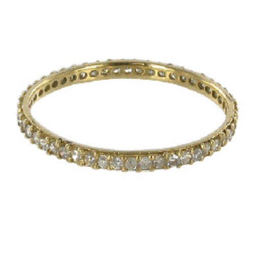 100% REAL, SOLID 10KT YELLOW GOLD NATURAL DIAMONDS ETERNITY RING