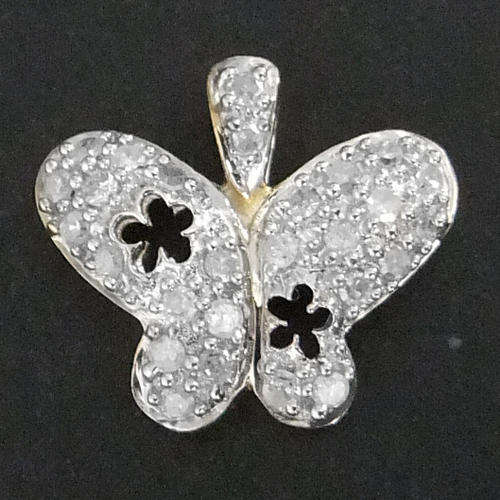 100% REAL, SOLID 9KT YELLOW GOLD NATURAL DIAMONDS PENDANT