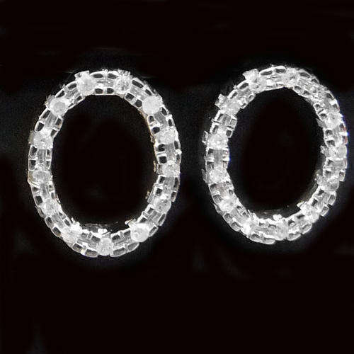 100% REAL, SOLID 9KT YELLOW GOLD NATURAL DIAMONDS EARRINGS