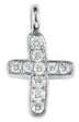 100% REAL, SOLID 10KT WHITE GOLD NATURAL DIAMONDS PENDANT