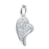 100% REAL, SOLID 10KT WHITE GOLD NATURAL DIAMONDS PENDANT