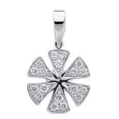100% REAL, SOLID 10KT WHITE GOLD NATURAL DIAMONDS PENDANT