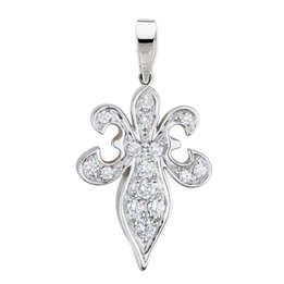 100% REAL, SOLID 10KT WHITE GOLD NATURAL DIAMONDS PENDANT