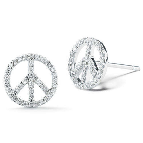 100% REAL, SOLID 10KT WHITE GOLD NATURAL DIAMONDS EARRINGS