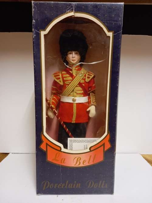 La Belle Hand Painted Queens Guard Porcelain Doll