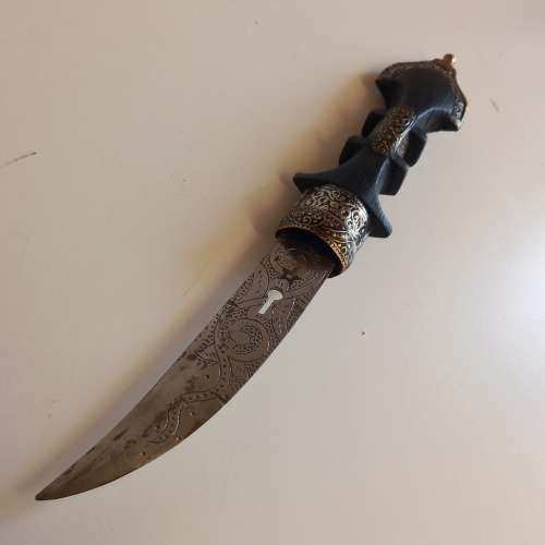 Curved Dagger with metal scabbard(North African style)