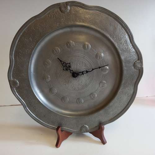 Pewter Wall Clock - German