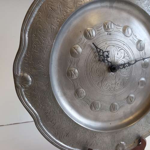 Pewter Wall Clock - German