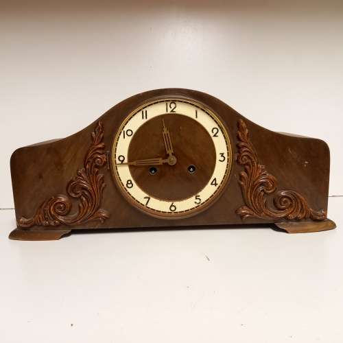 Vintage Walnut Mantel Clock
