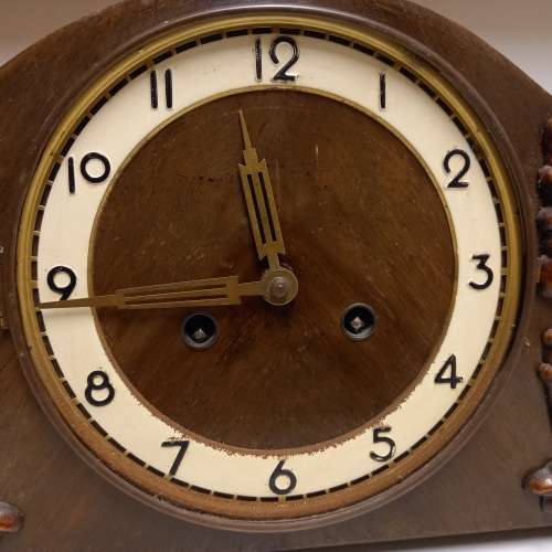 Vintage Walnut Mantel Clock