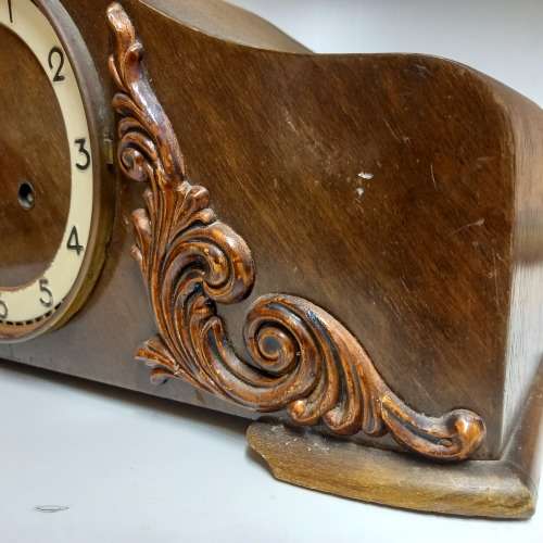 Vintage Walnut Mantel Clock