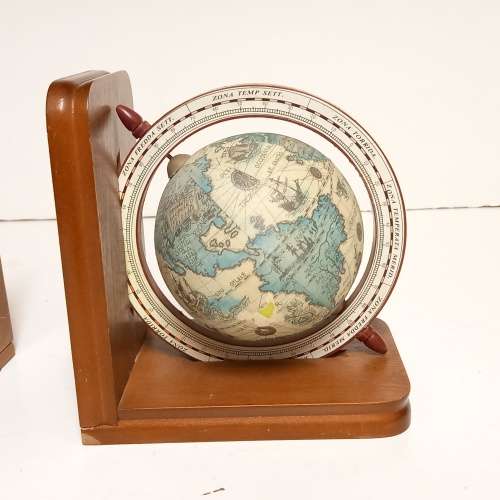 Two ELWECO Earth Globe Book Ends