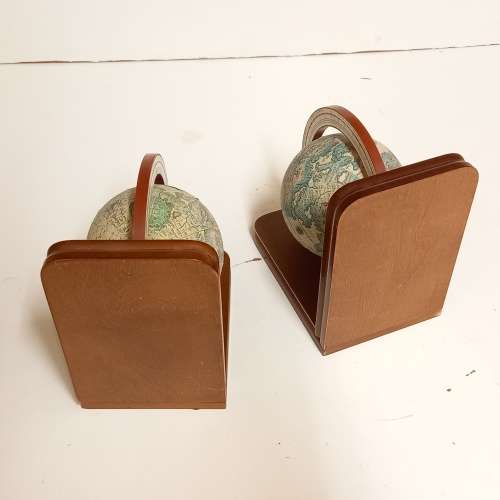 Two ELWECO Earth Globe Book Ends